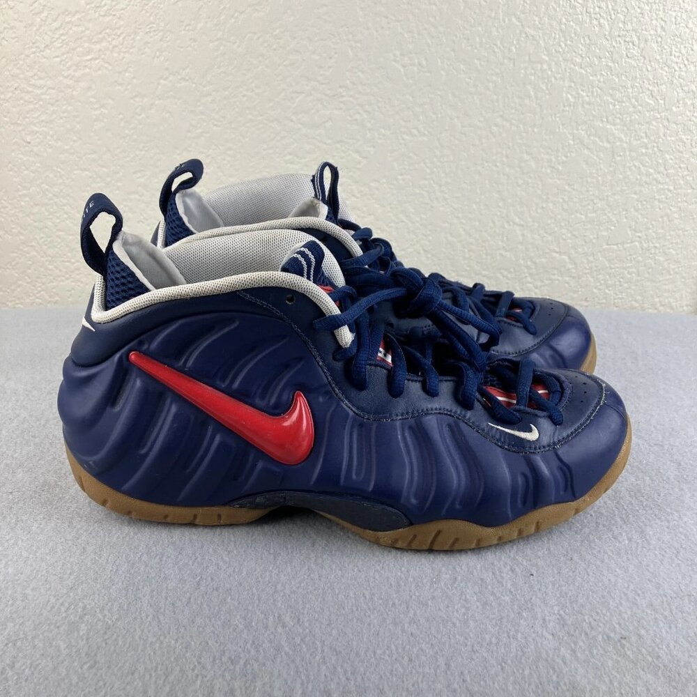 Nike Shoes Mens 10 Air Foamposite Pro Blue Void University Red Sneakers